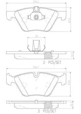 P06057N BREMBO Комплект тормозных колодок, дисковый тормоз (фото 1)