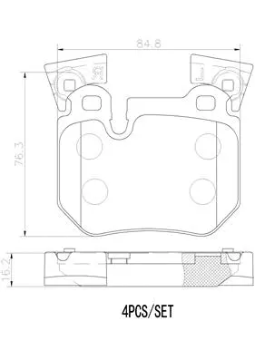 P06059N BREMBO Комплект тормозных колодок, дисковый тормоз (фото 1)