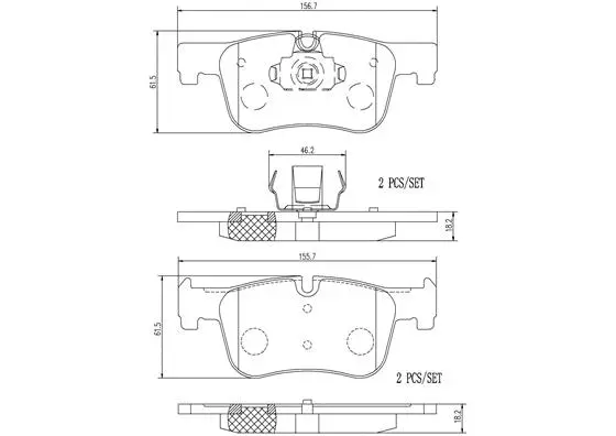 P06070N BREMBO Комплект тормозных колодок, дисковый тормоз (фото 1)