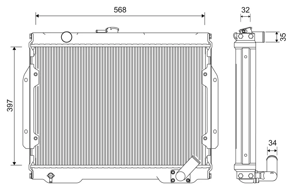701262 VALEO Радиатор, охлаждение двигателя (фото 1)