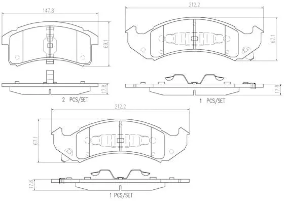 P07002N BREMBO Комплект тормозных колодок, дисковый тормоз (фото 1)