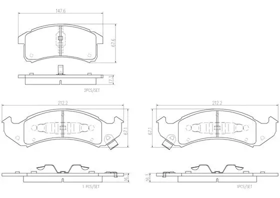 P09005N BREMBO Комплект тормозных колодок, дисковый тормоз (фото 1)