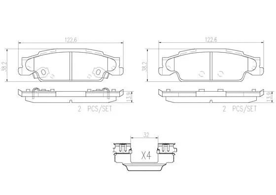 P09007N BREMBO Комплект тормозных колодок, дисковый тормоз (фото 1)