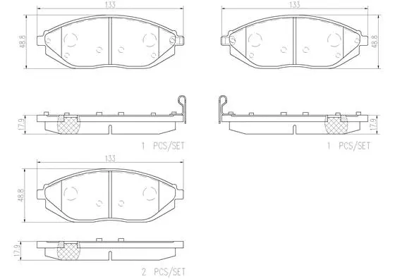 P10054N BREMBO Комплект тормозных колодок, дисковый тормоз (фото 1)