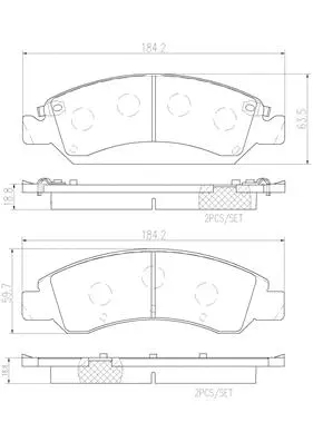 P10065N BREMBO Комплект тормозных колодок, дисковый тормоз (фото 1)