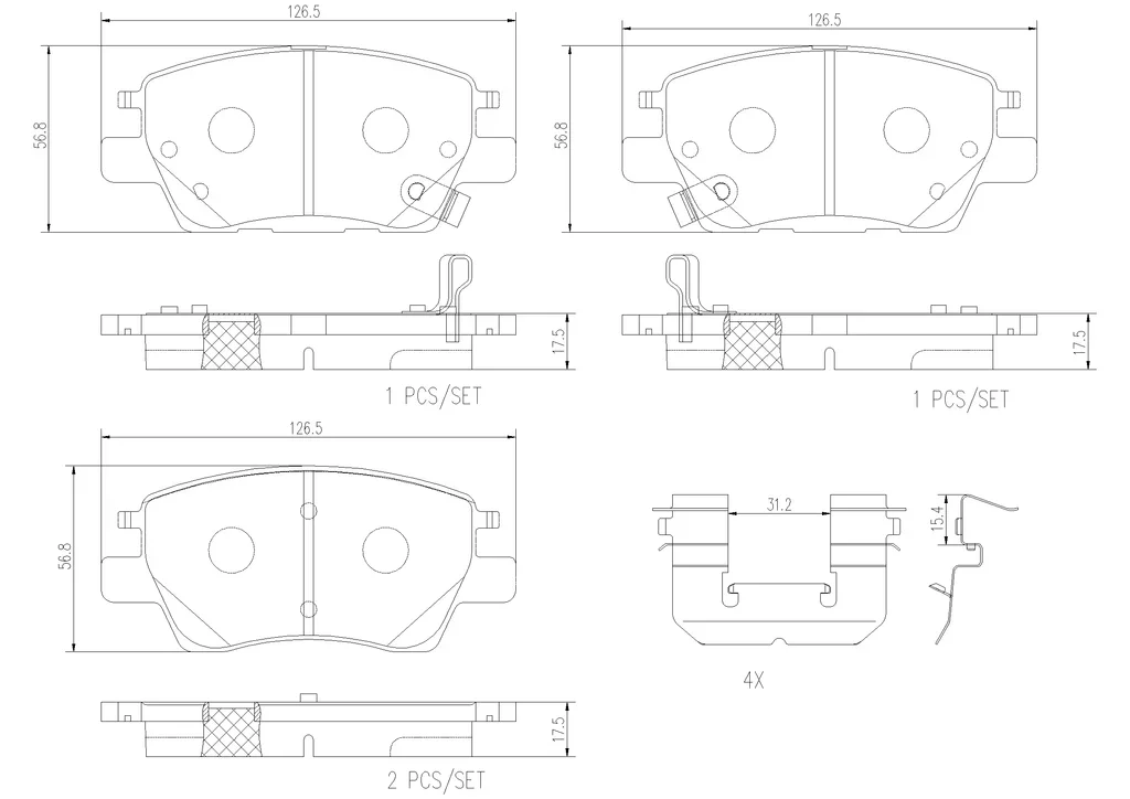 P10073N BREMBO Комплект тормозных колодок, дисковый тормоз (фото 1)