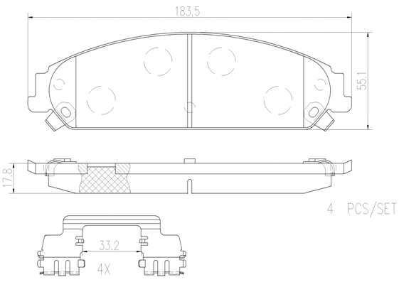 P11017N BREMBO Комплект тормозных колодок, дисковый тормоз (фото 1)