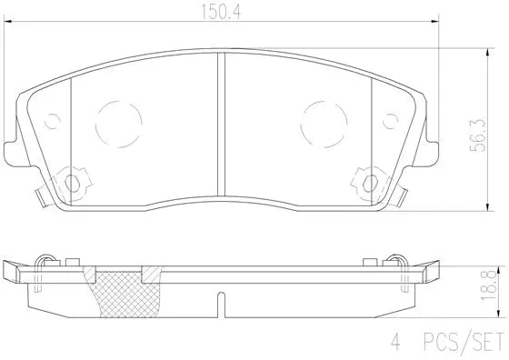 P11019N BREMBO Комплект тормозных колодок, дисковый тормоз (фото 1)