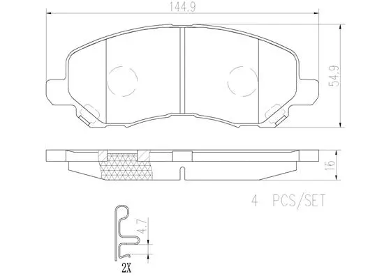 P11026N BREMBO Комплект тормозных колодок, дисковый тормоз (фото 1)