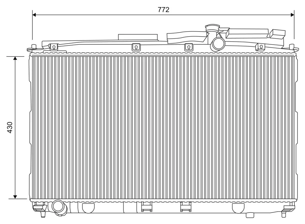 701622 VALEO Радиатор, охлаждение двигателя (фото 1)