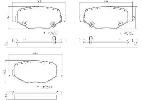 P18028N BREMBO Комплект тормозных колодок, дисковый тормоз (фото 1)