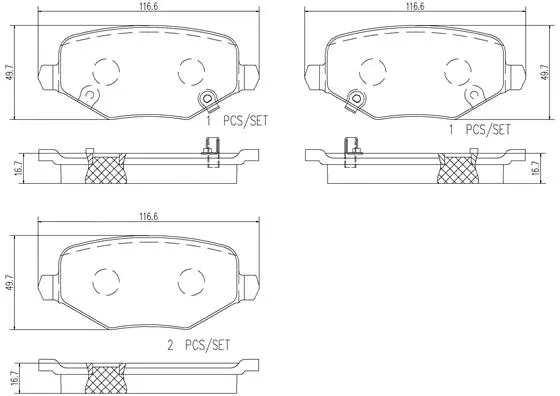 P18029N BREMBO Комплект тормозных колодок, дисковый тормоз (фото 1)