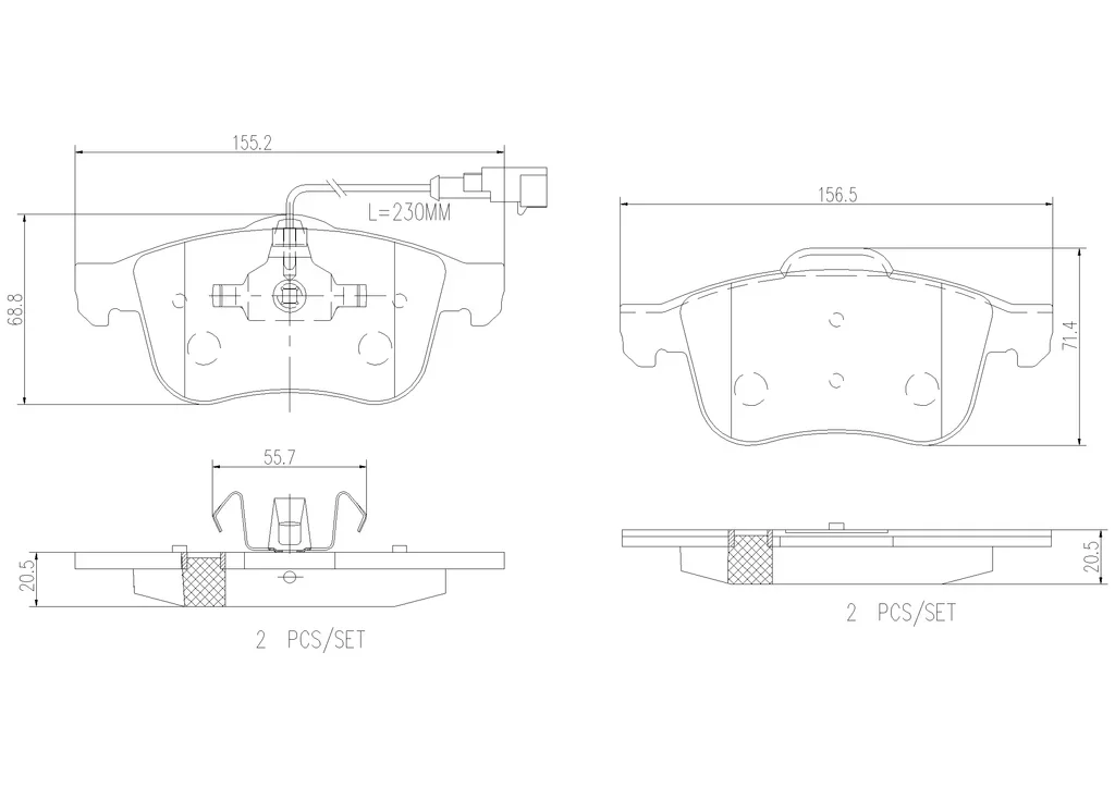 P23103N BREMBO Комплект тормозных колодок, дисковый тормоз (фото 1)