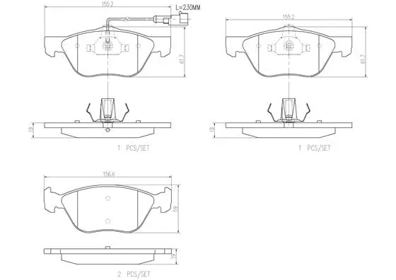 P23112N BREMBO Комплект тормозных колодок, дисковый тормоз (фото 1)