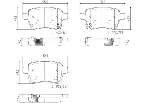 P23156N BREMBO Комплект тормозных колодок, дисковый тормоз (фото 1)