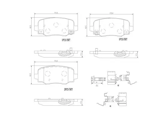 P23177N BREMBO Комплект тормозных колодок, дисковый тормоз (фото 1)