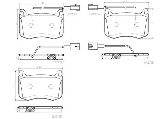 P23183N BREMBO Комплект тормозных колодок, дисковый тормоз (фото 1)