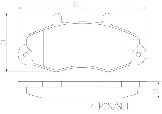 P24032N BREMBO Комплект тормозных колодок, дисковый тормоз (фото 1)