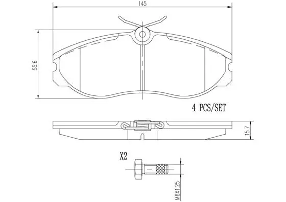 P24039N BREMBO Комплект тормозных колодок, дисковый тормоз (фото 1)