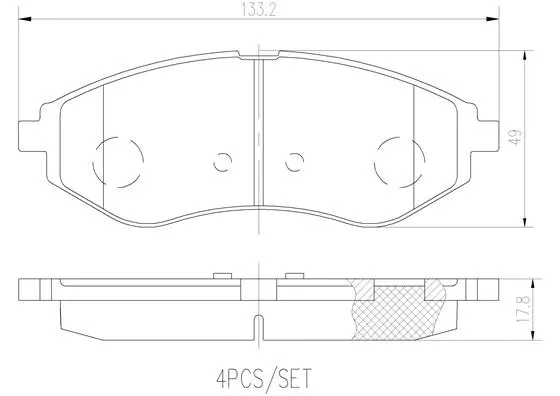 P24048N BREMBO Комплект тормозных колодок, дисковый тормоз (фото 1)