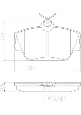 P24127N BREMBO Комплект тормозных колодок, дисковый тормоз (фото 1)