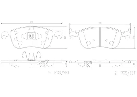 P24210N BREMBO Комплект тормозных колодок, дисковый тормоз (фото 1)