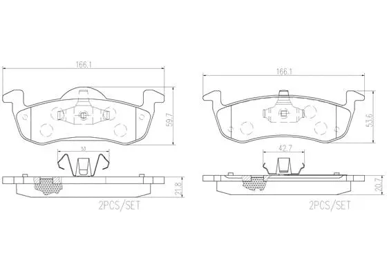 P24212N BREMBO Комплект тормозных колодок, дисковый тормоз (фото 1)