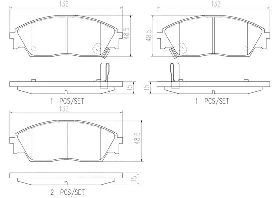 P28016N BREMBO Комплект тормозных колодок, дисковый тормоз (фото 1)