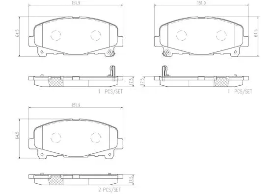 P28043N BREMBO Комплект тормозных колодок, дисковый тормоз (фото 1)