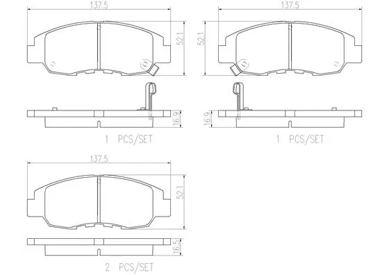 P28075N BREMBO Комплект тормозных колодок, дисковый тормоз (фото 1)