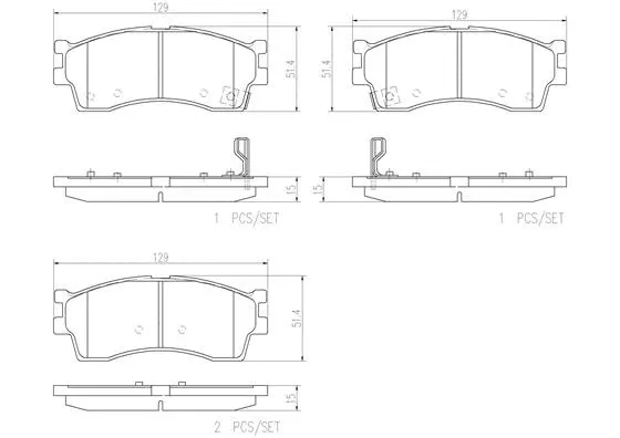 P30016N BREMBO Комплект тормозных колодок, дисковый тормоз (фото 1)