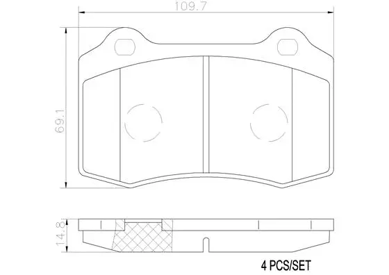 P36020N BREMBO Комплект тормозных колодок, дисковый тормоз (фото 1)