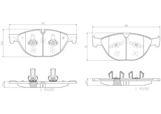 P36025N BREMBO Комплект тормозных колодок, дисковый тормоз (фото 1)