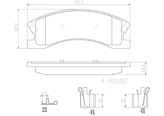 P37008N BREMBO Комплект тормозных колодок, дисковый тормоз (фото 1)