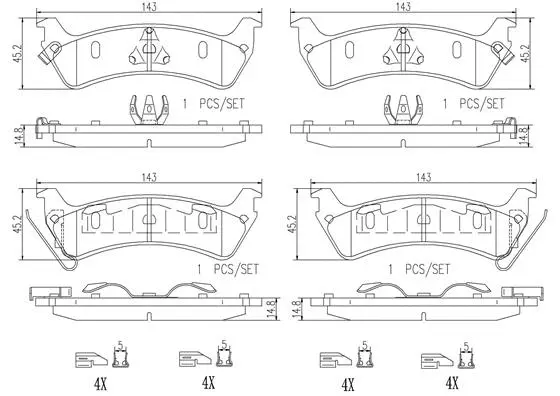 P37012N BREMBO Комплект тормозных колодок, дисковый тормоз (фото 1)