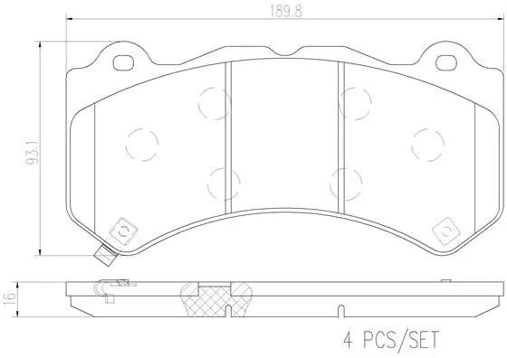 P37018N BREMBO Комплект тормозных колодок, дисковый тормоз (фото 1)
