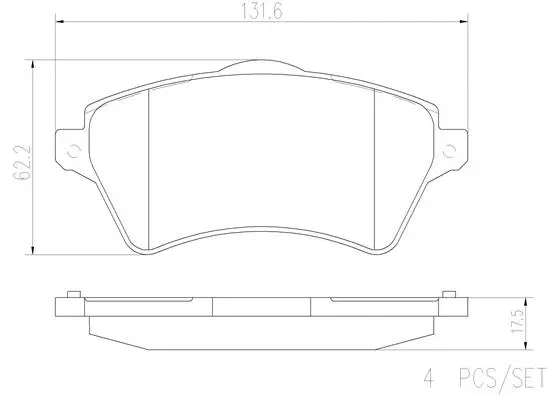 P44011N BREMBO Комплект тормозных колодок, дисковый тормоз (фото 1)