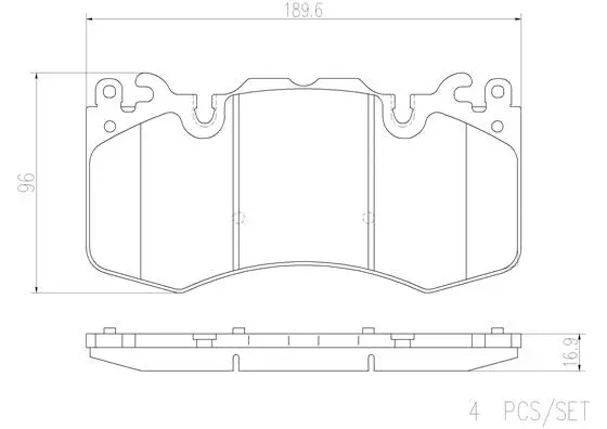 P44023N BREMBO Комплект тормозных колодок, дисковый тормоз (фото 1)