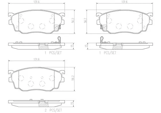 P49026N BREMBO Комплект тормозных колодок, дисковый тормоз (фото 1)