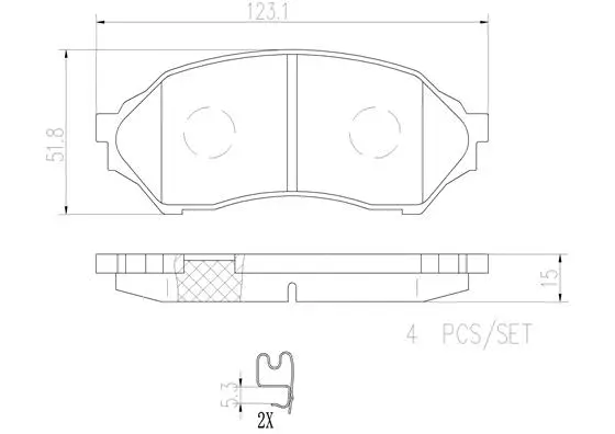 P49027N BREMBO Комплект тормозных колодок, дисковый тормоз (фото 1)