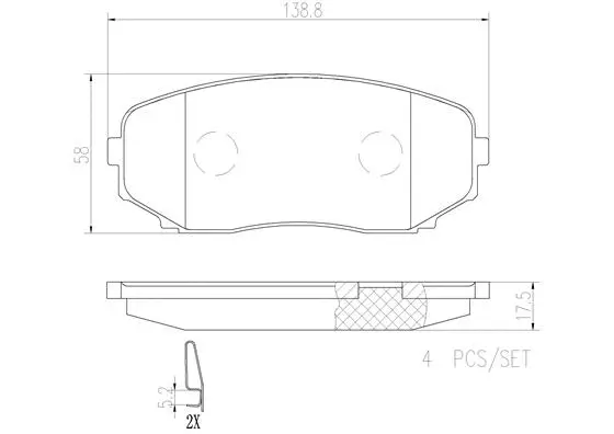 P49040N BREMBO Комплект тормозных колодок, дисковый тормоз (фото 1)