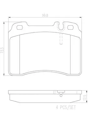 P50010N BREMBO Комплект тормозных колодок, дисковый тормоз (фото 1)