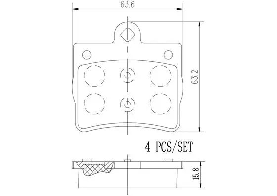 P50024N BREMBO Комплект тормозных колодок, дисковый тормоз (фото 1)