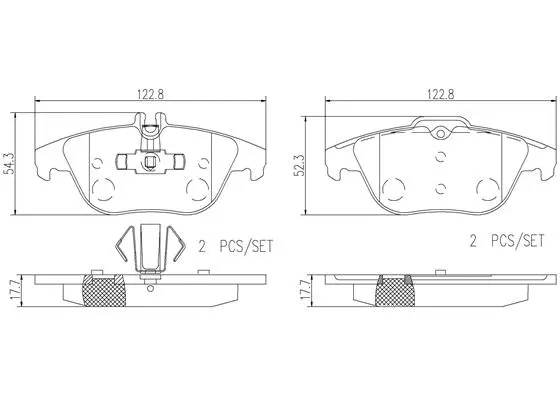 P50068N BREMBO Комплект тормозных колодок, дисковый тормоз (фото 1)