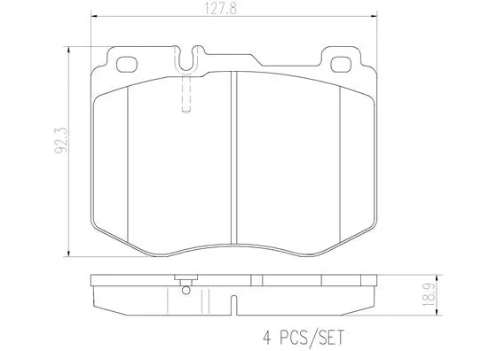 P50120N BREMBO Комплект тормозных колодок, дисковый тормоз (фото 1)
