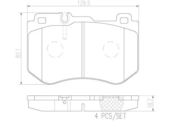 P50123N BREMBO Комплект тормозных колодок, дисковый тормоз (фото 1)