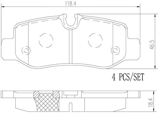 P50126N BREMBO Комплект тормозных колодок, дисковый тормоз (фото 1)