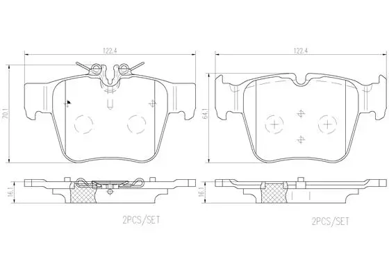 P50133N BREMBO Комплект тормозных колодок, дисковый тормоз (фото 1)