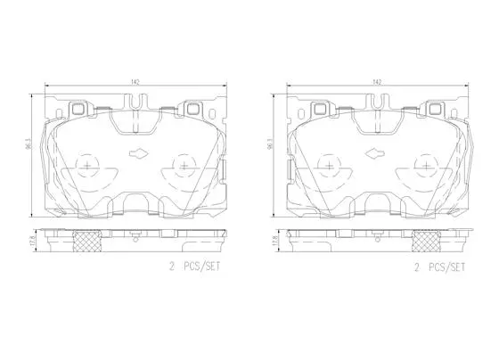 P50139N BREMBO Комплект тормозных колодок, дисковый тормоз (фото 1)