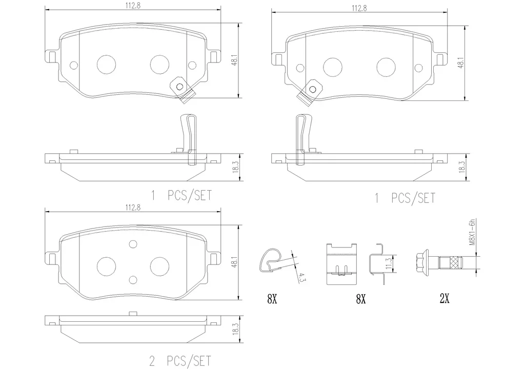 P50153N BREMBO Комплект тормозных колодок, дисковый тормоз (фото 1)
